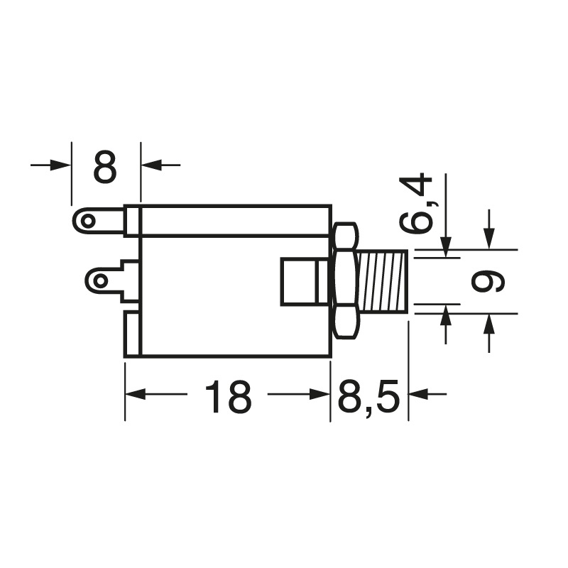 Presa pannello 6,3 mm montaggio semplice materiali resistenti connessioni elettriche sicure