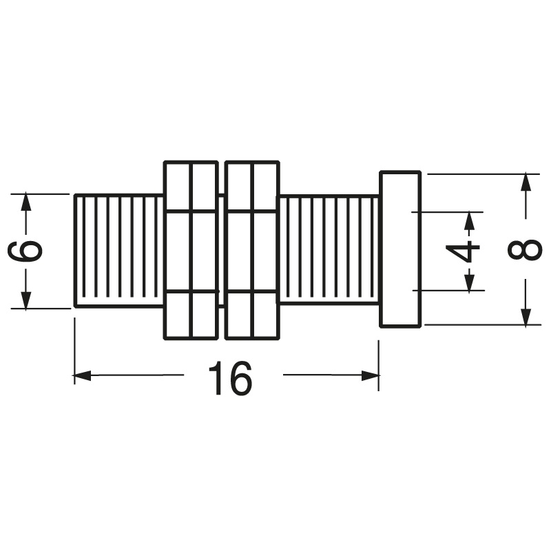 Boccola passante foro 4 mm fissaggio sicuro pannelli impianti elettrici robusta durata