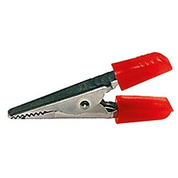 Coccodrillo elettrico 50 mm rosso connessioni temporanee sicure e resistenti