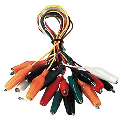 Kit 10 coccodrilli 500 mm alta qualità per connessioni elettriche temporanee sicure e versatili