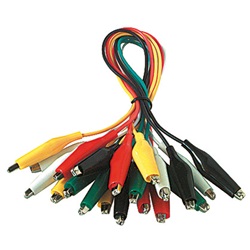 Kit coccodrilli 10 pezzi 600 mm morsetti resistenti per collegamenti elettrici temporanei