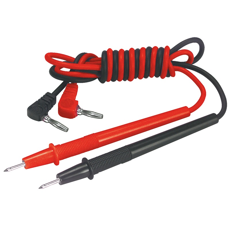 Coppia puntali elettrici 4 mm rosso nero codifica cromatica connessioni sicure