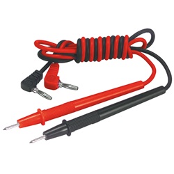 Coppia puntali elettrici 4 mm rosso nero codifica cromatica connessioni sicure