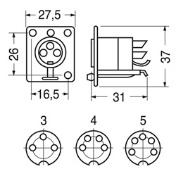 Presa a pannello microinterruttore nichel 3 poli per impianti elettrici moderni