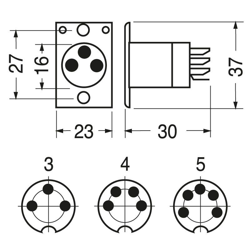 Spina pannellare microfonica 3 poli nichelata per impianti elettrici professionali