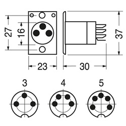Spina pannellare microfonica 3 poli nichelata per impianti elettrici professionali