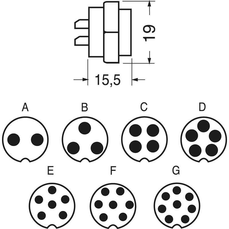 Spina standard 4 poli alta qualità per connessioni elettriche sicure e durature