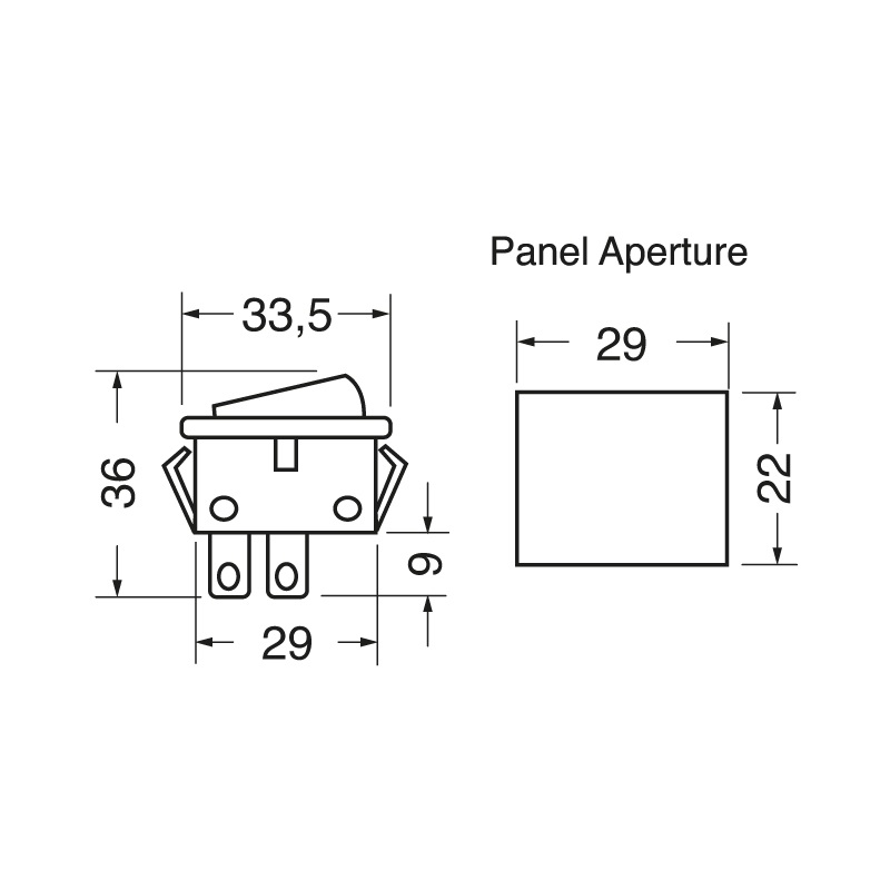 Interruttore Bipol. Lum.  Rosso Elcart