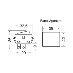 Interruttore Bipol. Lum.  Rosso Elcart