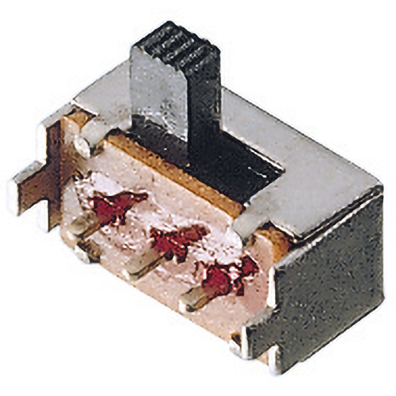 Minideviatore orizzontale PTH 1 scambio 2 poli compatto 12,5x6,2 mm per applicazioni elettriche