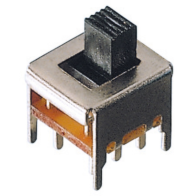 Minideviatore elettrico 2 poli PTH compatto 11x10x8 mm per controllo circuiti affidabile