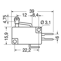 DEVIATORE MINIATURA LEVA CORTA