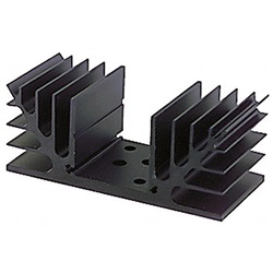 Dissipatore anodizzato nero 1000 mm efficienza termica impianti elettrici