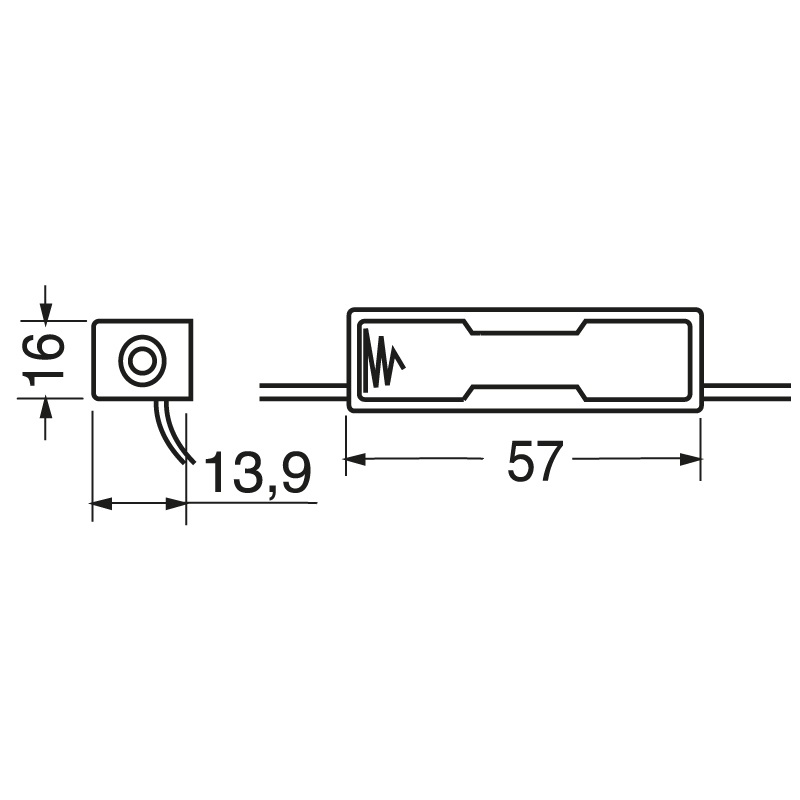 Portabatteria stilo con fili integrati per installazioni elettriche rapide e sicure