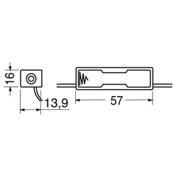 Portabatteria stilo con fili integrati per installazioni elettriche rapide e sicure