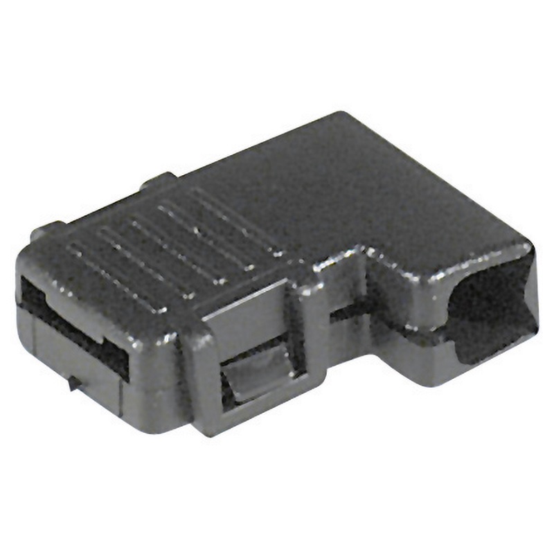 Copri faston angolo 6,35 mm nero isolante resistente per impianti elettrici