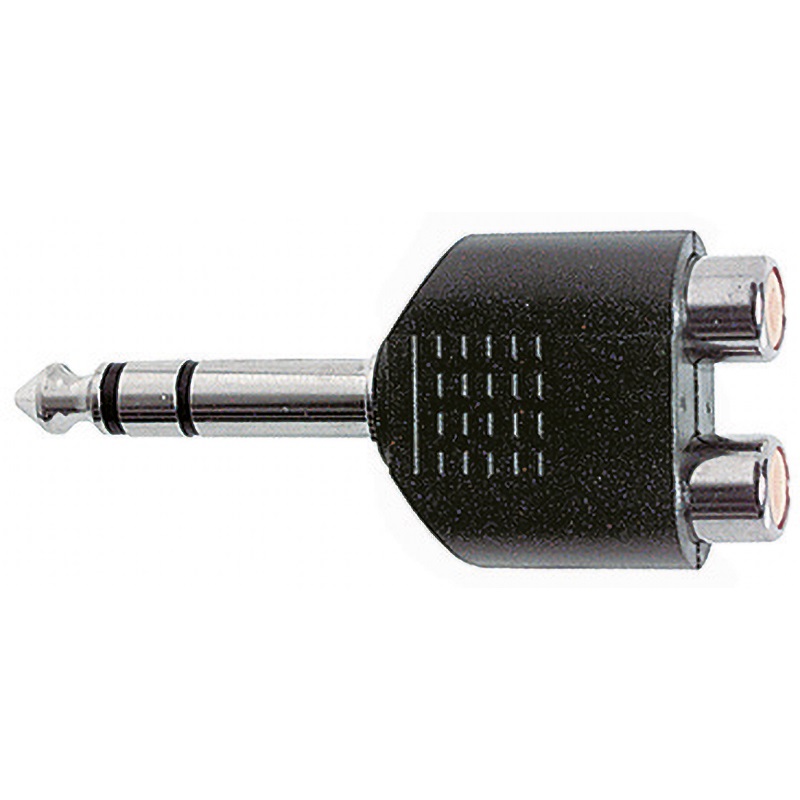 Adattatore spina 6,3 mm stereo doppia presa RCA per installazioni audio professionali