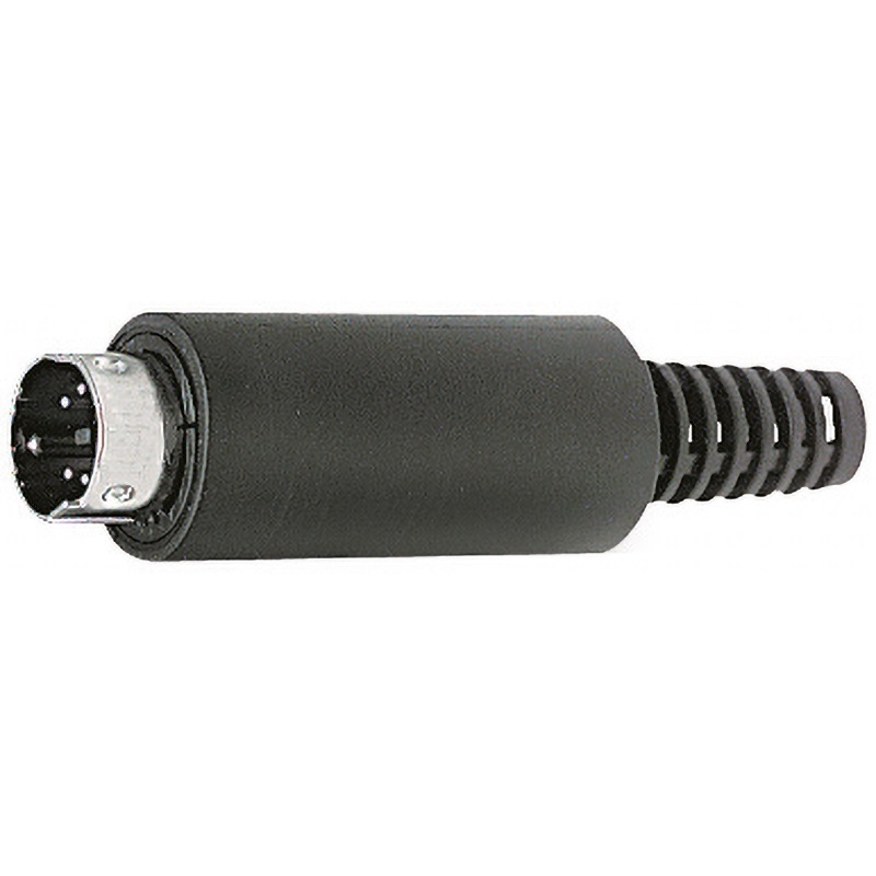 Spina Mini DIN 8 poli compatta robusta per connessioni elettriche professionali e trasmissione segnali multipli