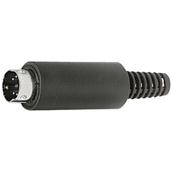 Spina Mini DIN 8 poli compatta robusta per connessioni elettriche professionali e trasmissione segnali multipli