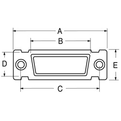 Connettore subminiatura stampato 37 poli femmina alta densità per impianti elettrici professionali