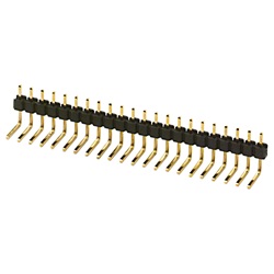 Connettore strip-line angolare 40 poli passo 2,54 mm per circuiti elettronici compatti e affidabili