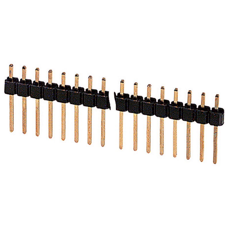 Connettore strip-line verticale 40 poli passo 2,54 mm per circuiti stampati e cablaggi elettrici