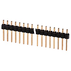 Connettore strip-line verticale 40 poli passo 2,54 mm per circuiti stampati e cablaggi elettrici