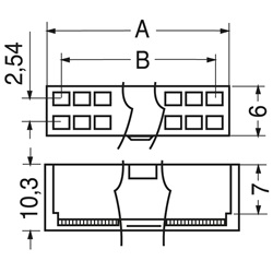 Connettore femmina inserimento diretto 40 poli alta affidabilità elettrico industriale