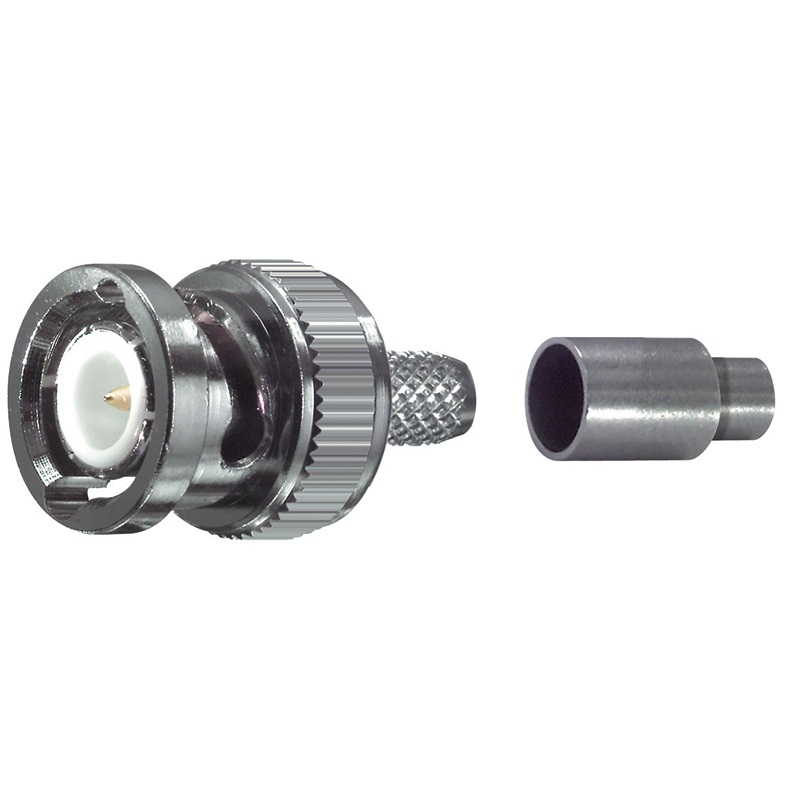 Spina BNC crimp 50 ohm UG88U/174CR connettore alta qualità per trasmissione video e segnali RF cavi coassiali standard