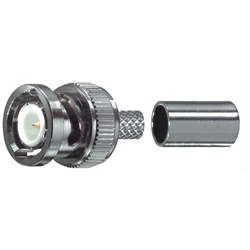 Spina BNC crimpare 75 ohm connessioni video RF impianti trasmissione segnale stabile