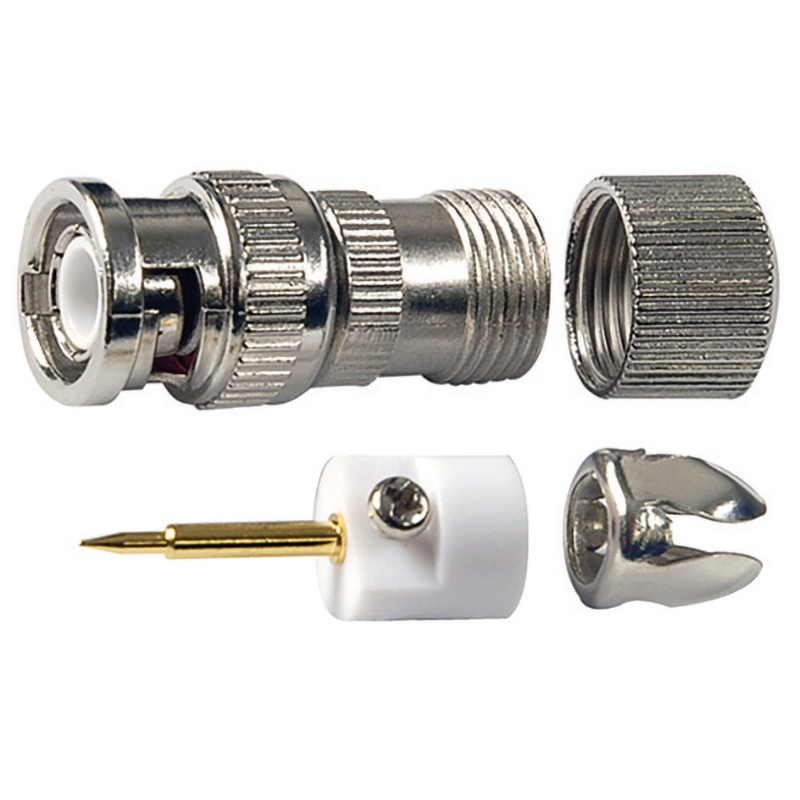 Spina volante BNC connessione rapida 75 ohm per installazioni elettriche professionali e domestiche