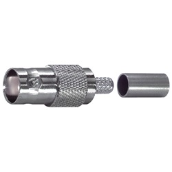 Presa volante BNC crimpabile per cavo RG174, connessione stabile per trasmissione video e segnali RF, installazioni professionali telecomunicazioni e sicurezza