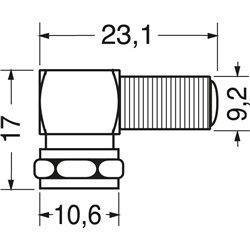 Adattatore elettrico angolato 90° spina femmina presa femmina per impianti domestici e professionali