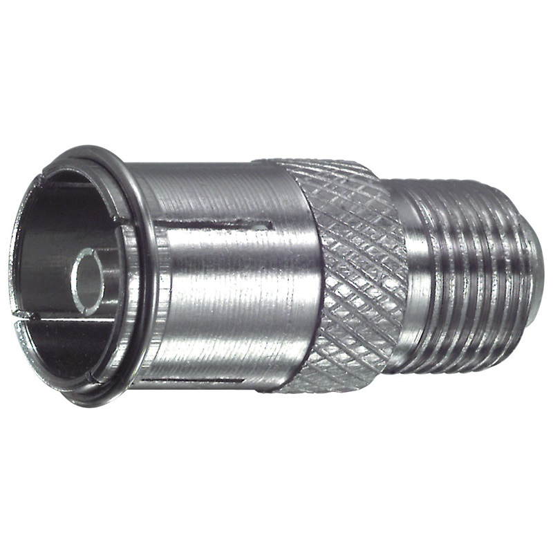 Adattatore coassiale tipo F connettore maschio/femmina metallo per impianti TV e satellitari