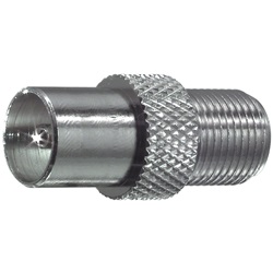 Adattatore coassiale presa femmina spina maschio compatto per impianti TV e satellitari uso domestico e professionale