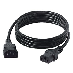 Cavo alimentazione C13/C14 3 metri 3x0,75 mm² flessibile uso professionale e domestico