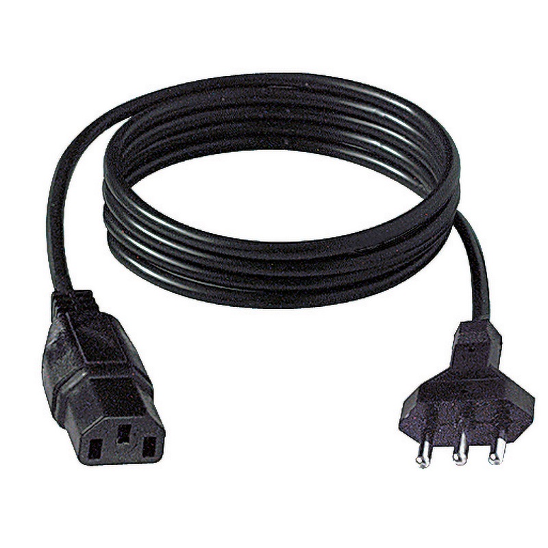 Cavo alimentazione italiano C13 3x0,75mm² 2 metri per apparecchi elettrici domestici e professionali
