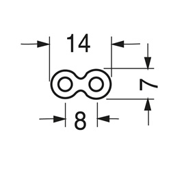 Cavo alimentazione ITA/C7 2x0,75 mm² 1,5 m per dispositivi elettrici affidabile e resistente