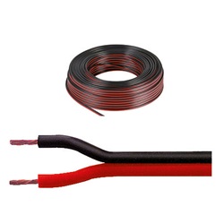 Piattina elettrica bicolore rosso/nera 2x0,35 mm² cablaggio ordinato impianti elettrici professionali