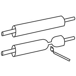 Bobina termoretraibile BK Atum diametro 19 mm protezione cavi elettrici industriale commerciale