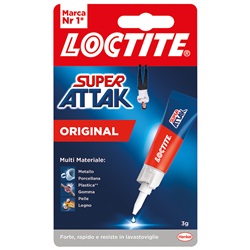Colla adesiva SUPER ATTAK ORIGINAL PLUS 3g presa rapida fissaggio resistente per settore elettrico