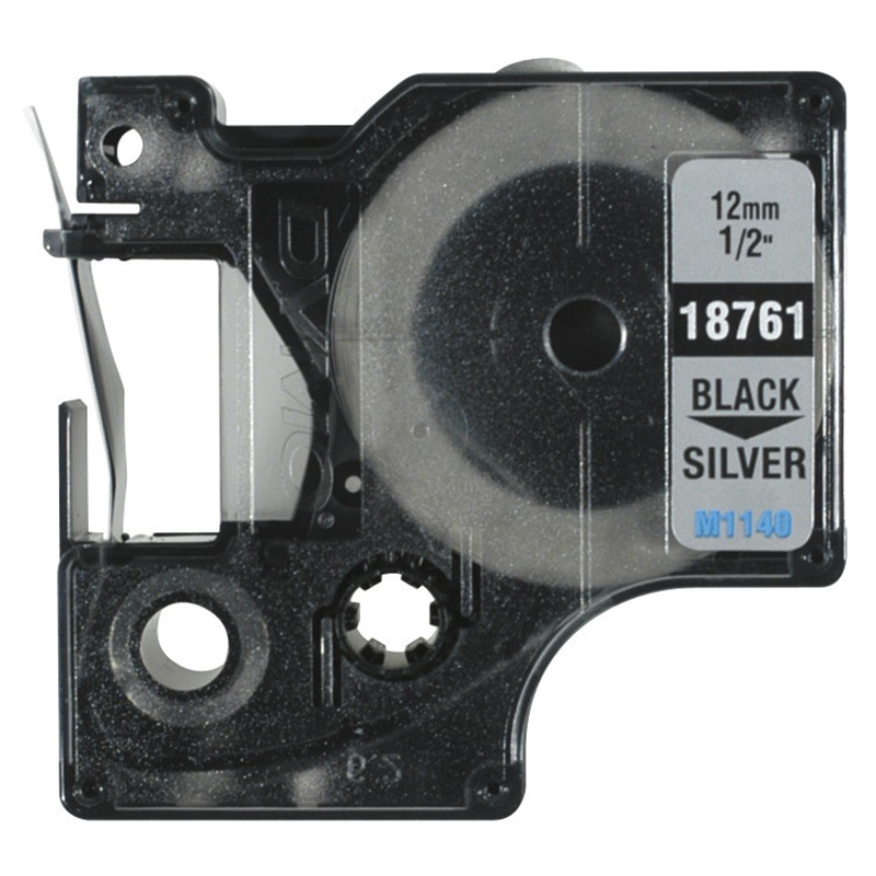 Nastro poliestere 5,5m x 12mm nero/bianco resistente isolamento elettrico