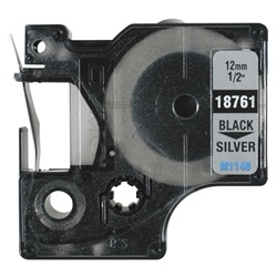 Nastro poliestere 5,5m x 12mm nero/bianco resistente isolamento elettrico