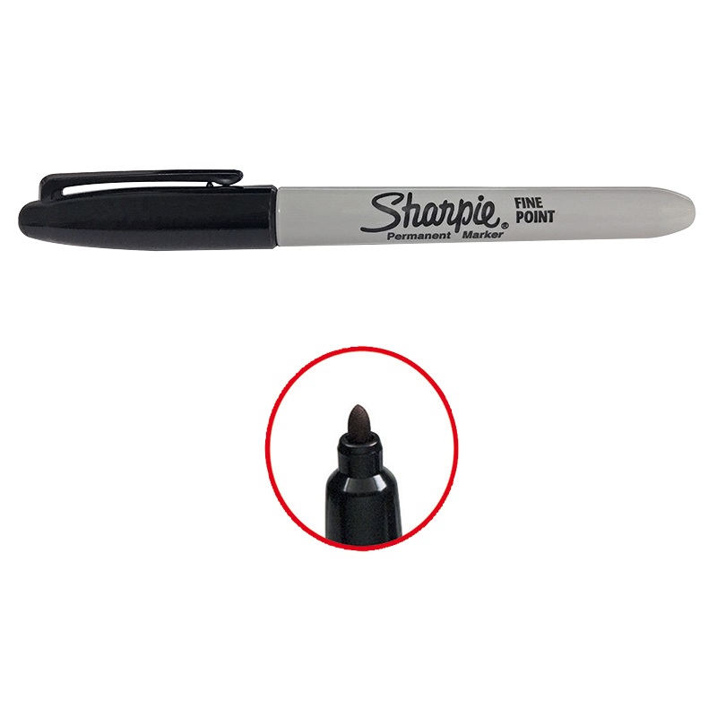 Marcatore Sharpie punta tonda nero inchiostro resistente per marcatura cavi e componenti elettrici