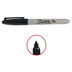 Marcatore Sharpie punta tonda nero inchiostro resistente per marcatura cavi e componenti elettrici