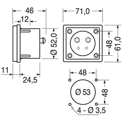 Strumento misurazione compatto 70x60 mm alta precisione uso industriale e domestico
