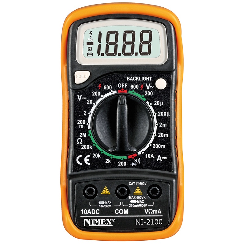 Multimetro digitale compatto 3 1/2 cifre LCD per misurazioni elettriche precise e affidabili