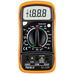 Multimetro digitale compatto 3 1/2 cifre LCD per misurazioni elettriche precise e affidabili