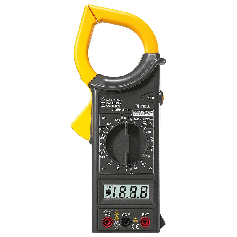 Pinza amperometrica digitale NI6266 con display chiaro, misurazioni senza interruzione circuito, uso professionale elettrico
