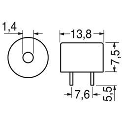 Buzzer piezoelettrico 14 mm 12 V DC 85 dB segnale acustico per impianti elettrici